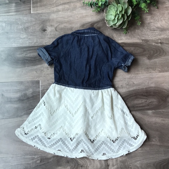 ❌SOLD❌ US POLO ASSN. Girls 18mo dress - denim & eyelet lace. - EUC - Picture 2 of 7